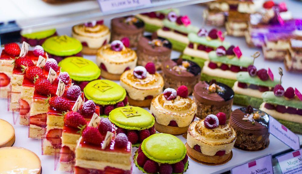 Selection of sweet pastries - served on platters for 5