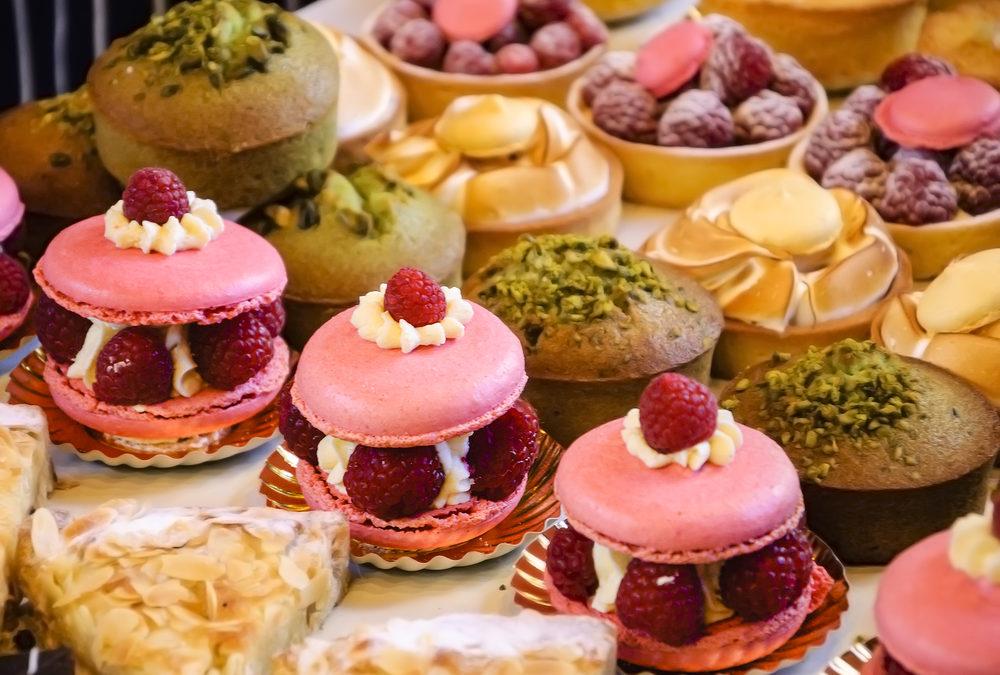 Selection of sweet pastries - served on platters for 10